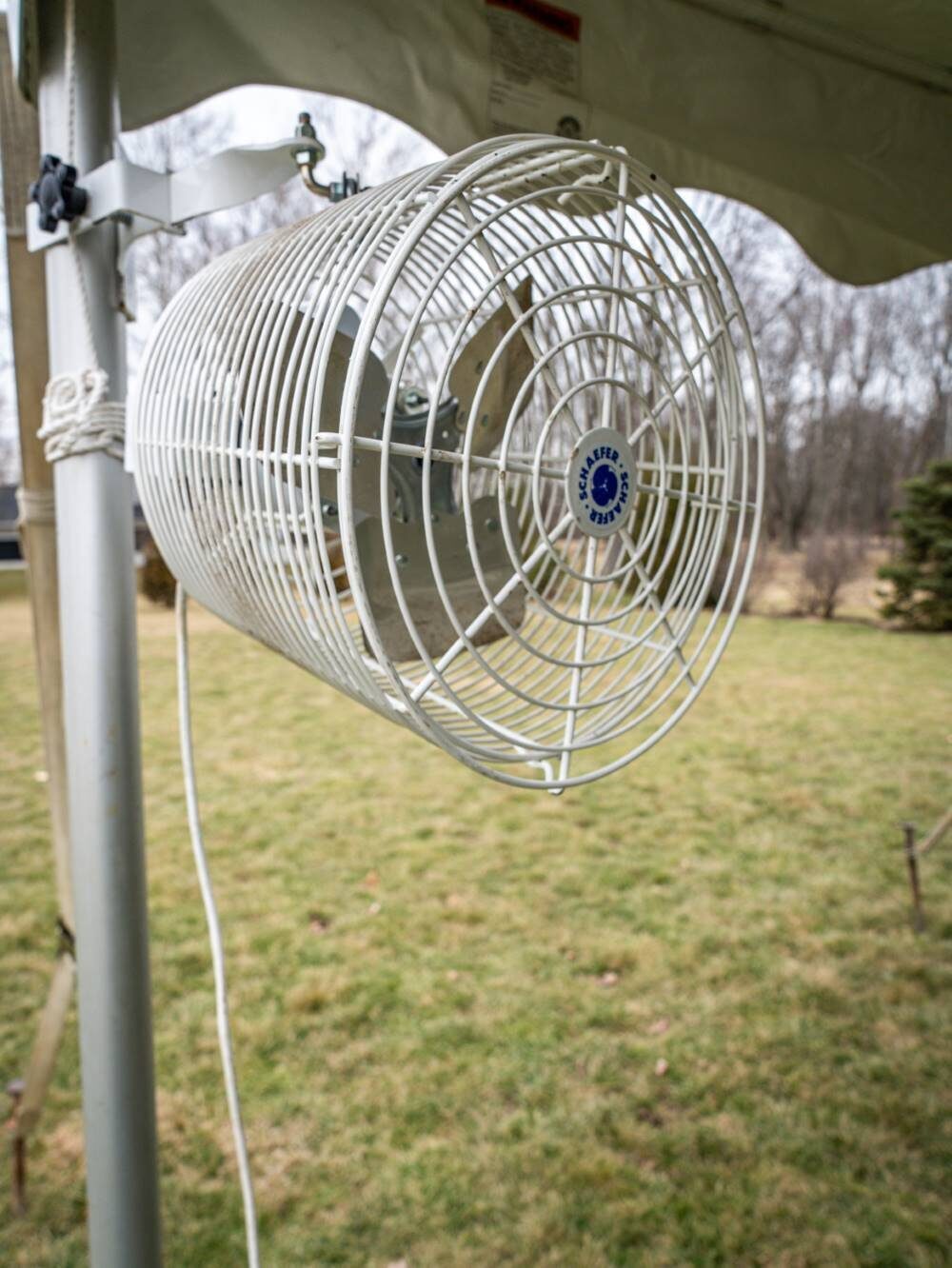White Tent Fan for Tent Rentals in the Raleigh, NC area