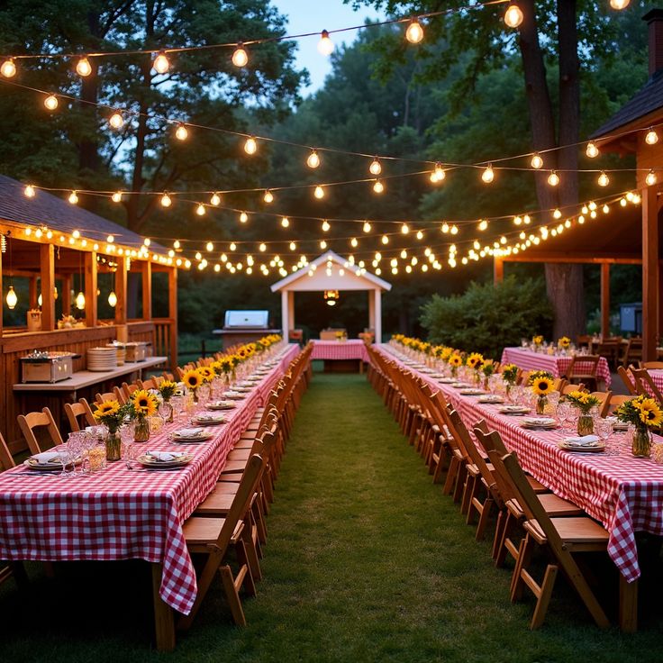 Summer Grillout May Blog Fruitwood Chairs, Tables, and Linen Rentals for backyard events