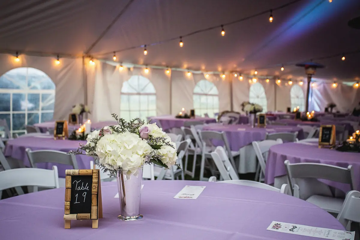 Fall Event tent setup