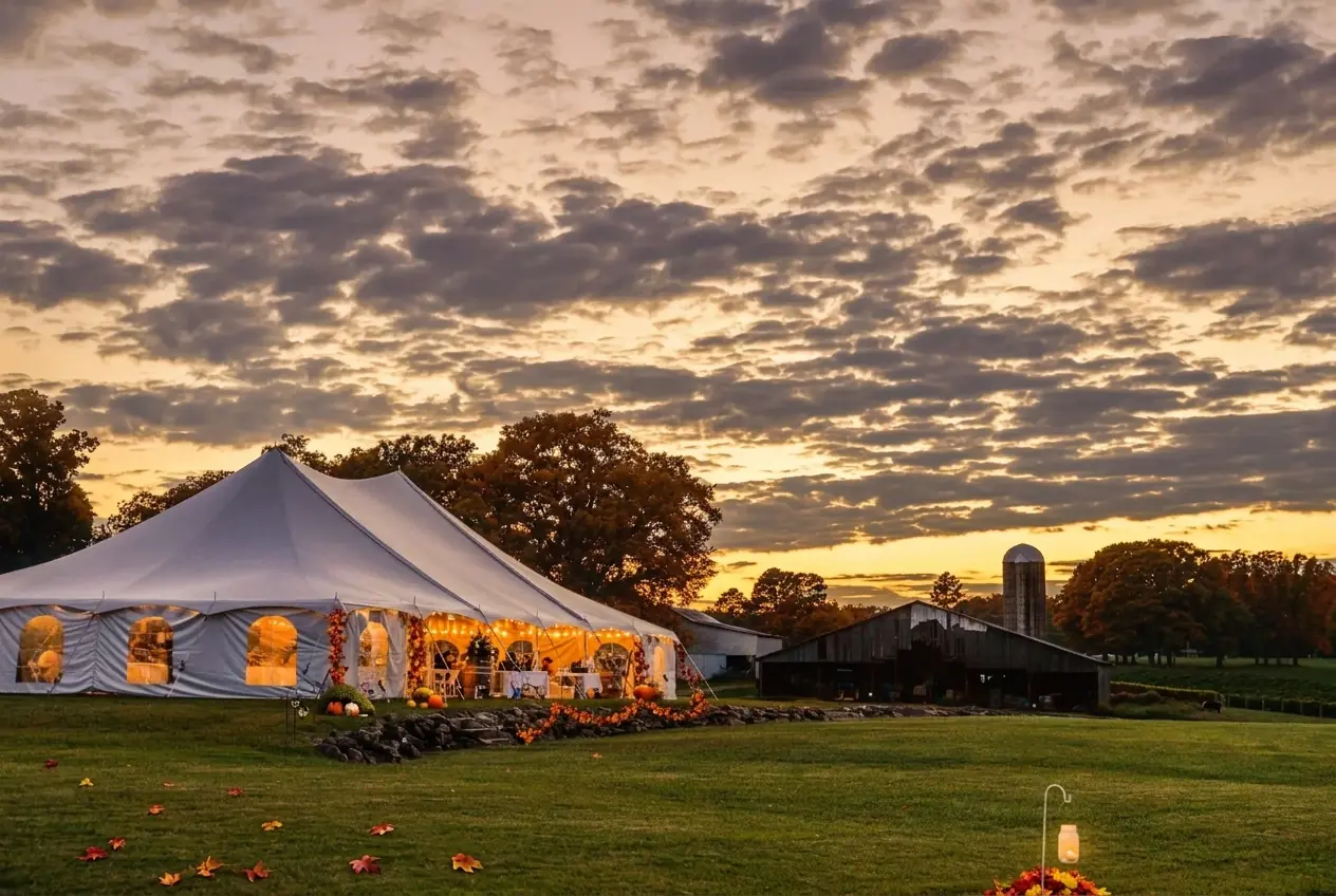 Tent in the fall